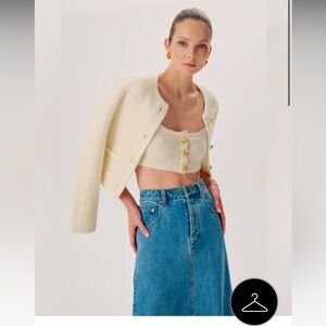 Ronny kobo dawn cardigan and Jude knit top